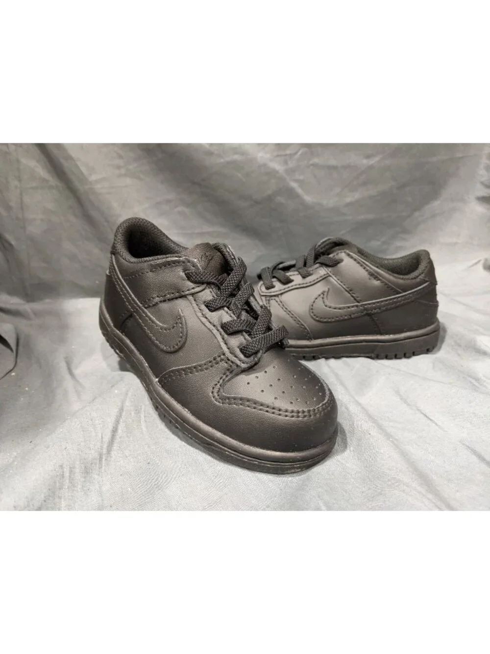 Nike Toddlers Dunk Low (TD) Sneakers Lace Up Black Size 5 NEW NO BOX!